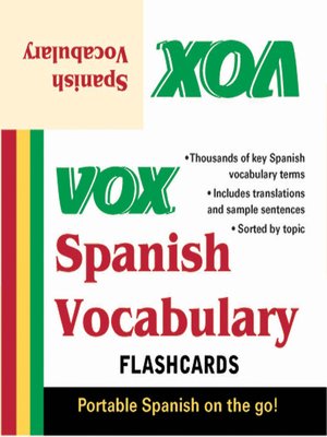 cover image of VOX Spanish Vocabulary Flashcards